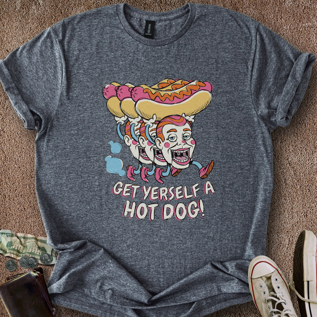 Printify T-Shirt Dark Heather / S Hot Dog Pals T-Shirt
