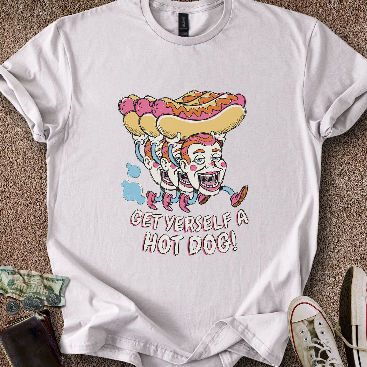 Printify T-Shirt Ice Grey / S Hot Dog Pals T-Shirt
