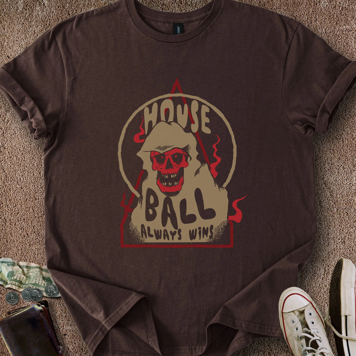 Printify T-Shirt Dark Chocolate / S House Ball Wins T-Shirt
