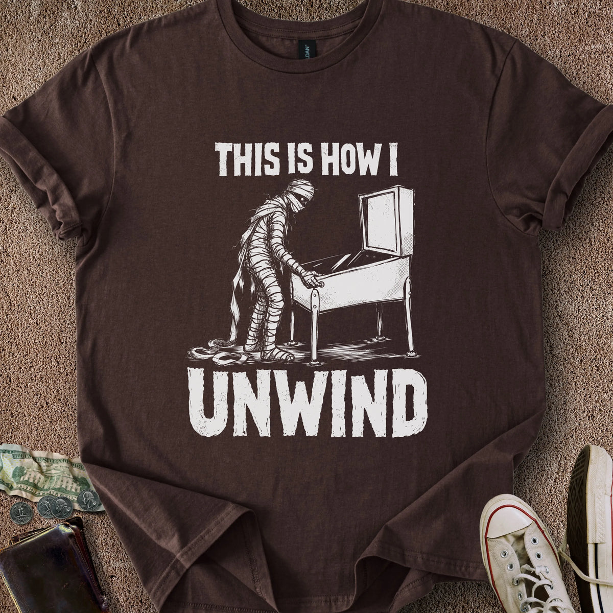 Printify T-Shirt Dark Chocolate / S How I Unwind T-Shirt