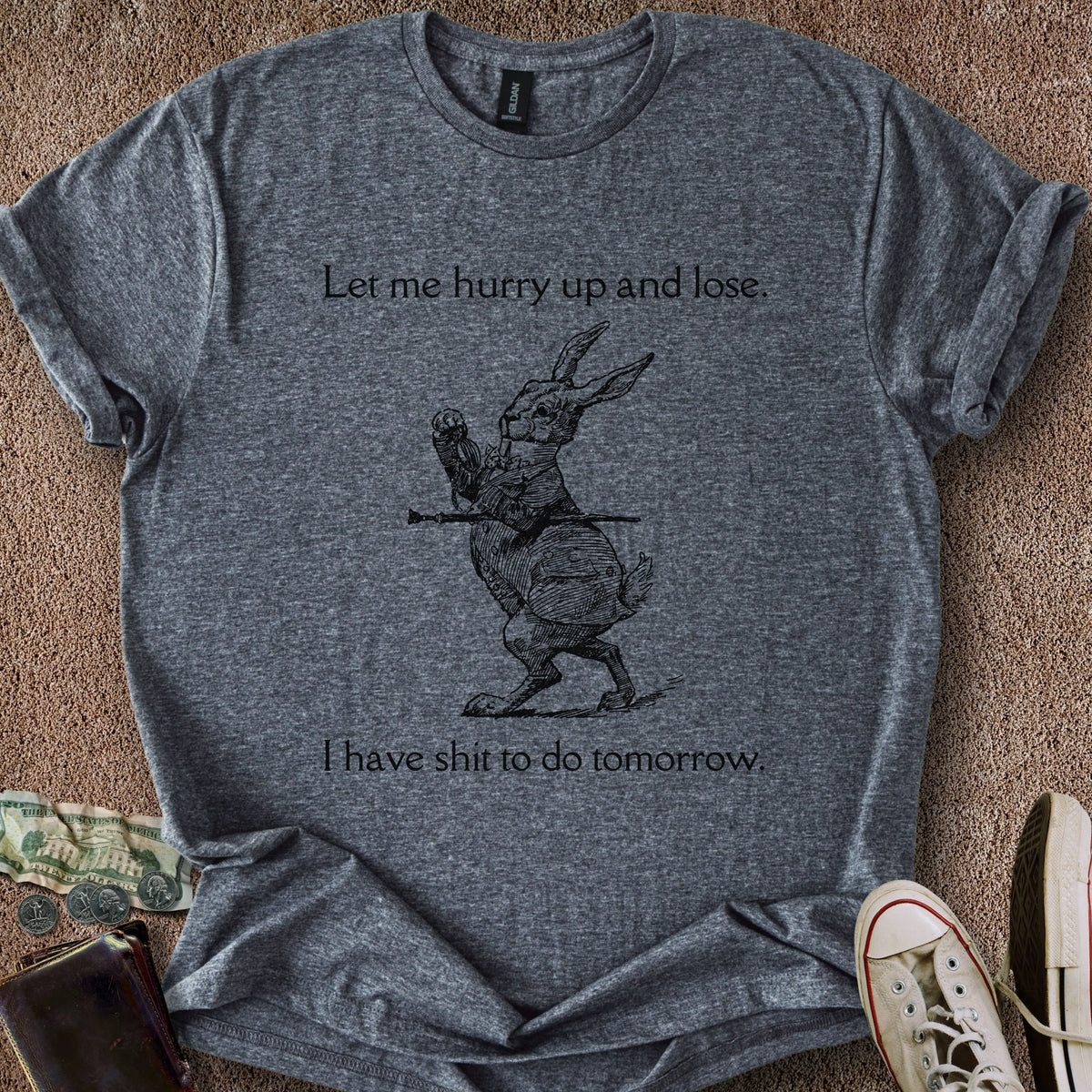 Printify T-Shirt Dark Heather / S Hurry Up & Lose T-Shirt