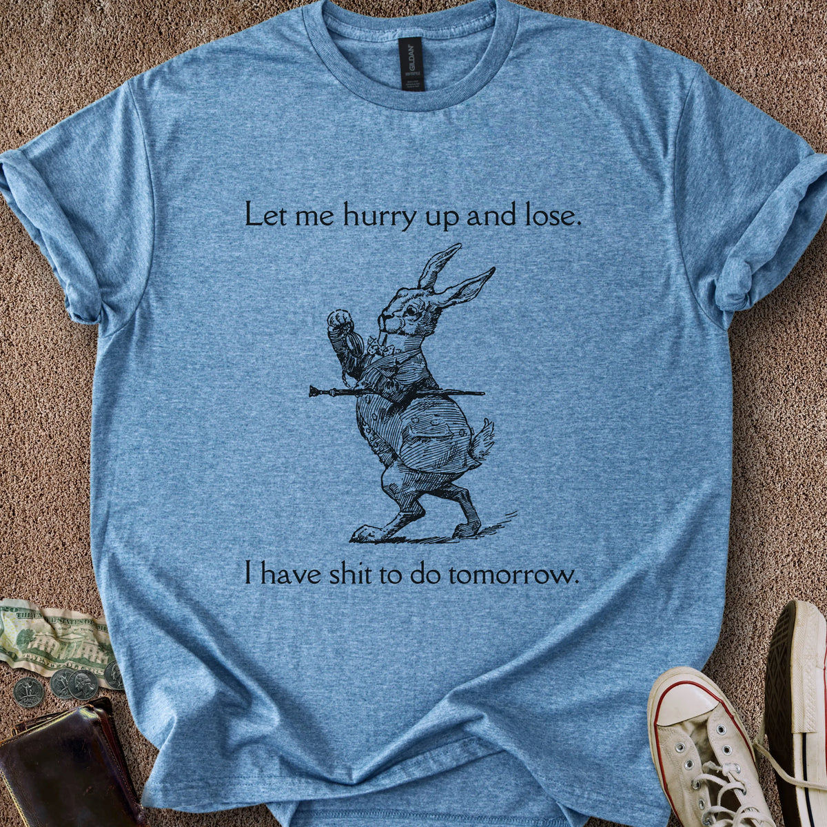 Printify T-Shirt Heather Indigo / S Hurry Up & Lose T-Shirt
