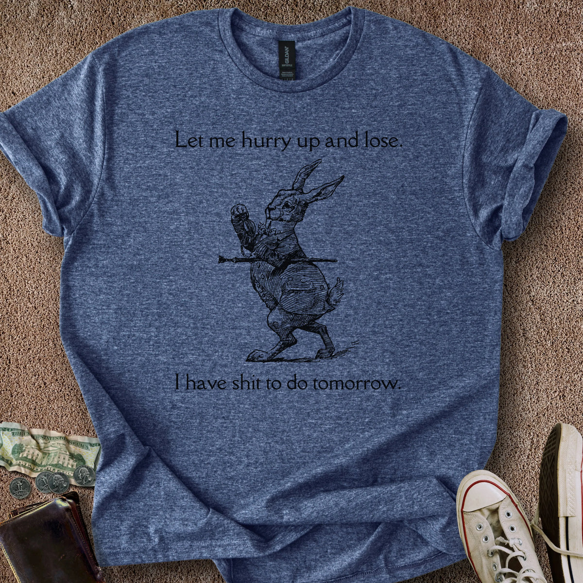 Printify T-Shirt Heather Navy / S Hurry Up & Lose T-Shirt