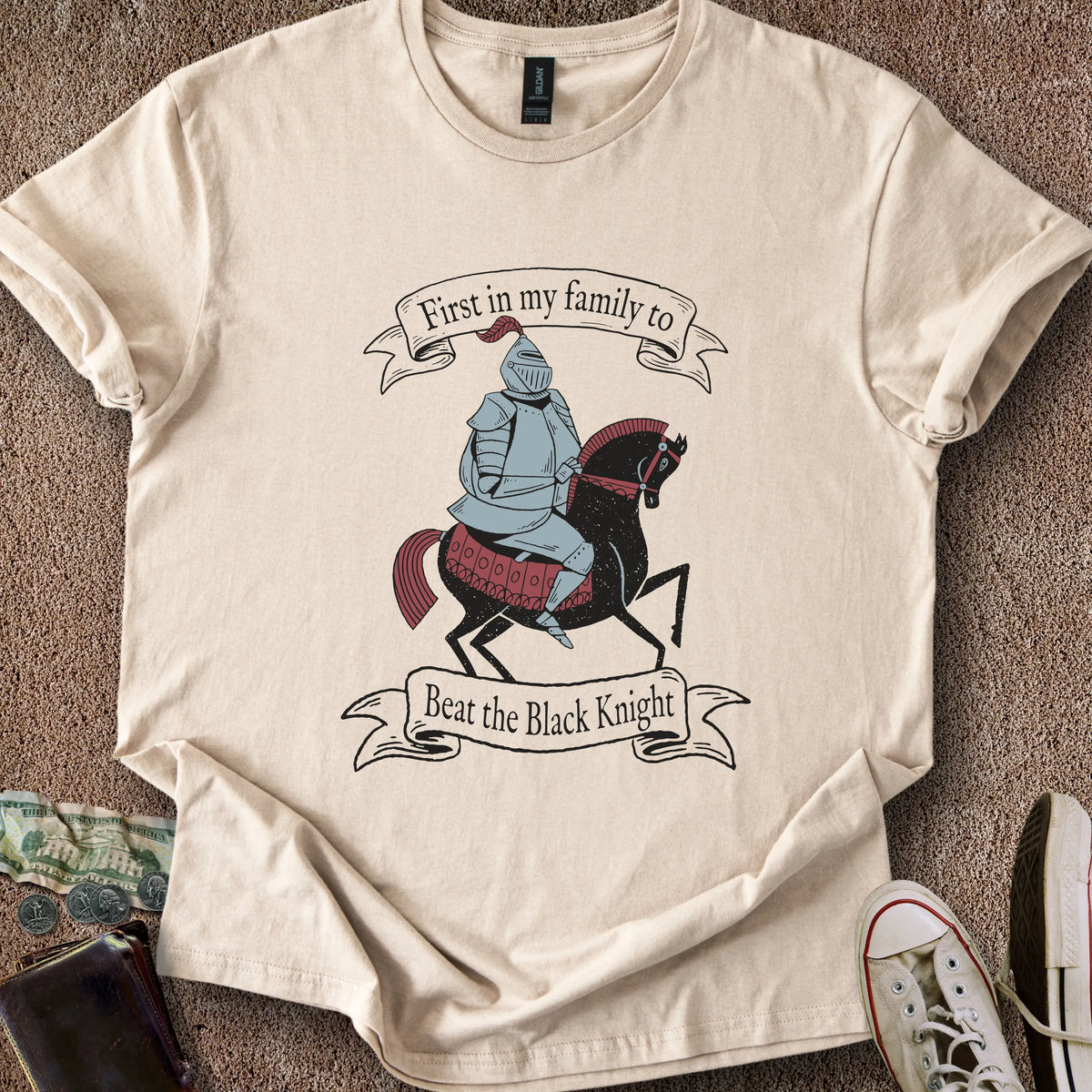 Printify T-Shirt Sand / S I Beat the Knight T-Shirt
