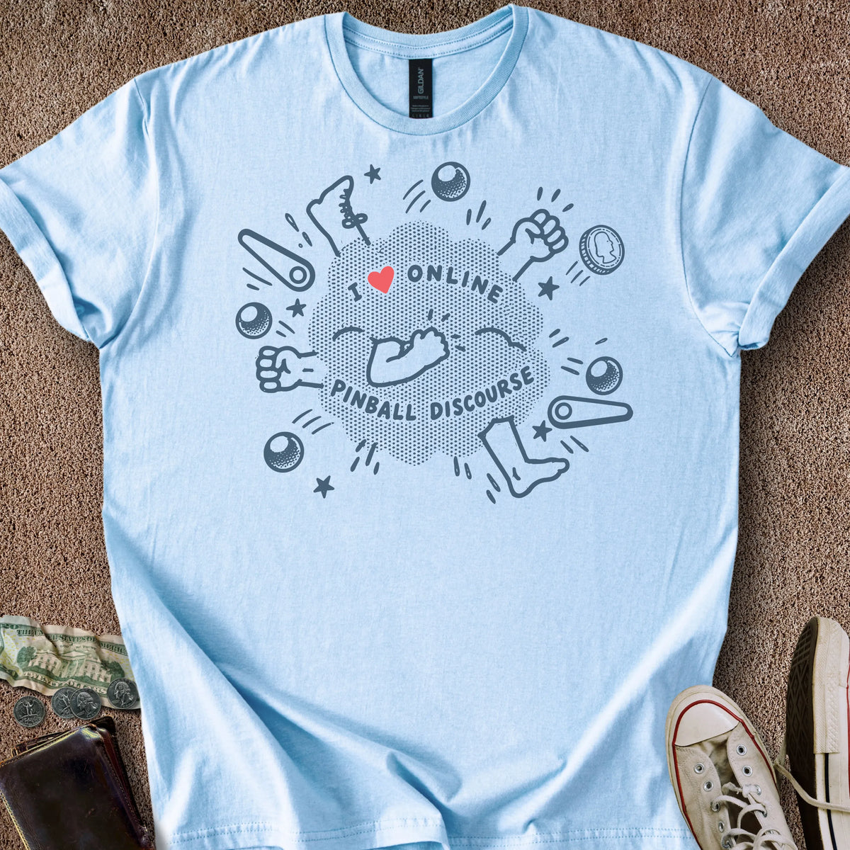 Printify T-Shirt Light Blue / S I ❤️ Discourse T-Shirt