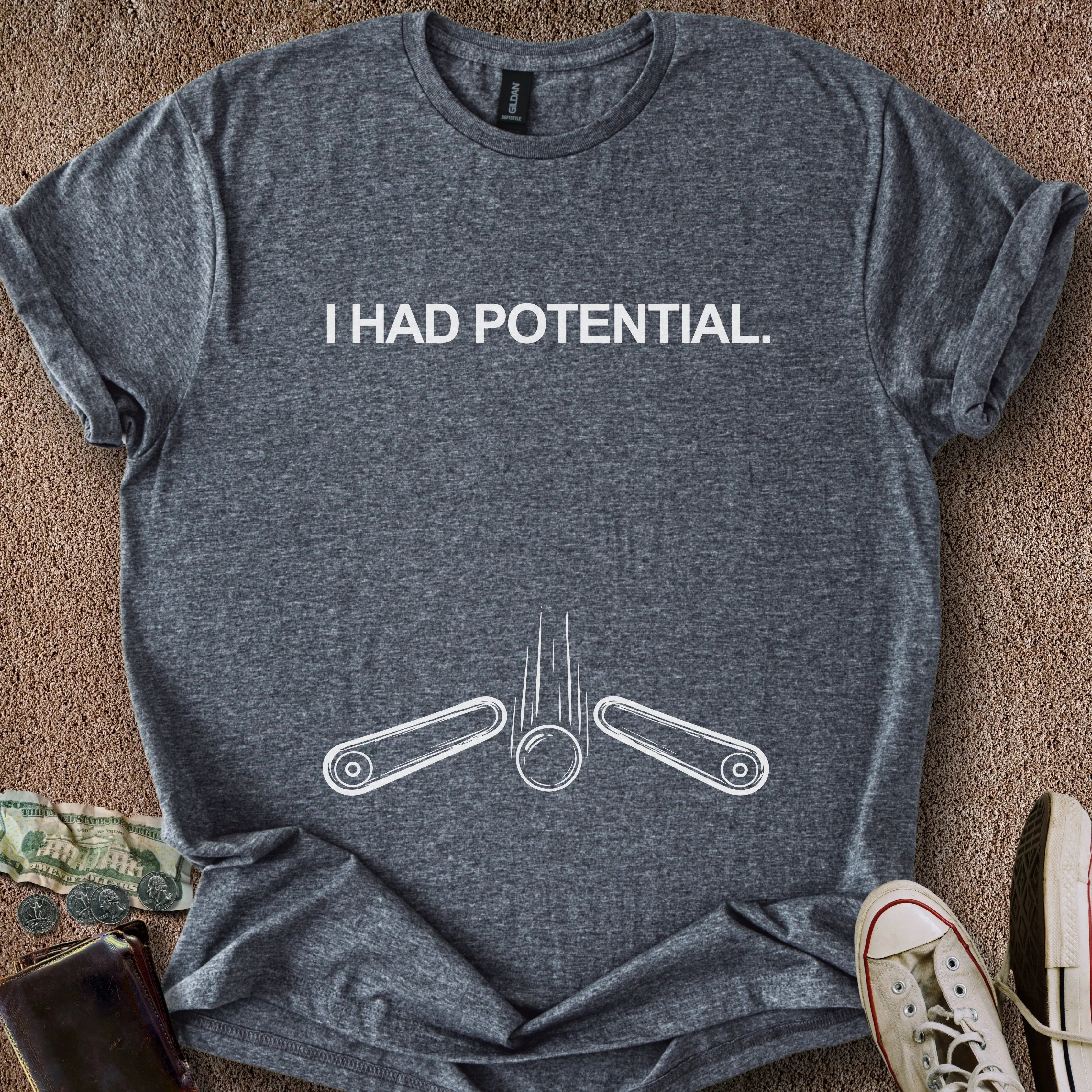 Printify T-Shirt Dark Heather / S I Had Potential T-Shirt