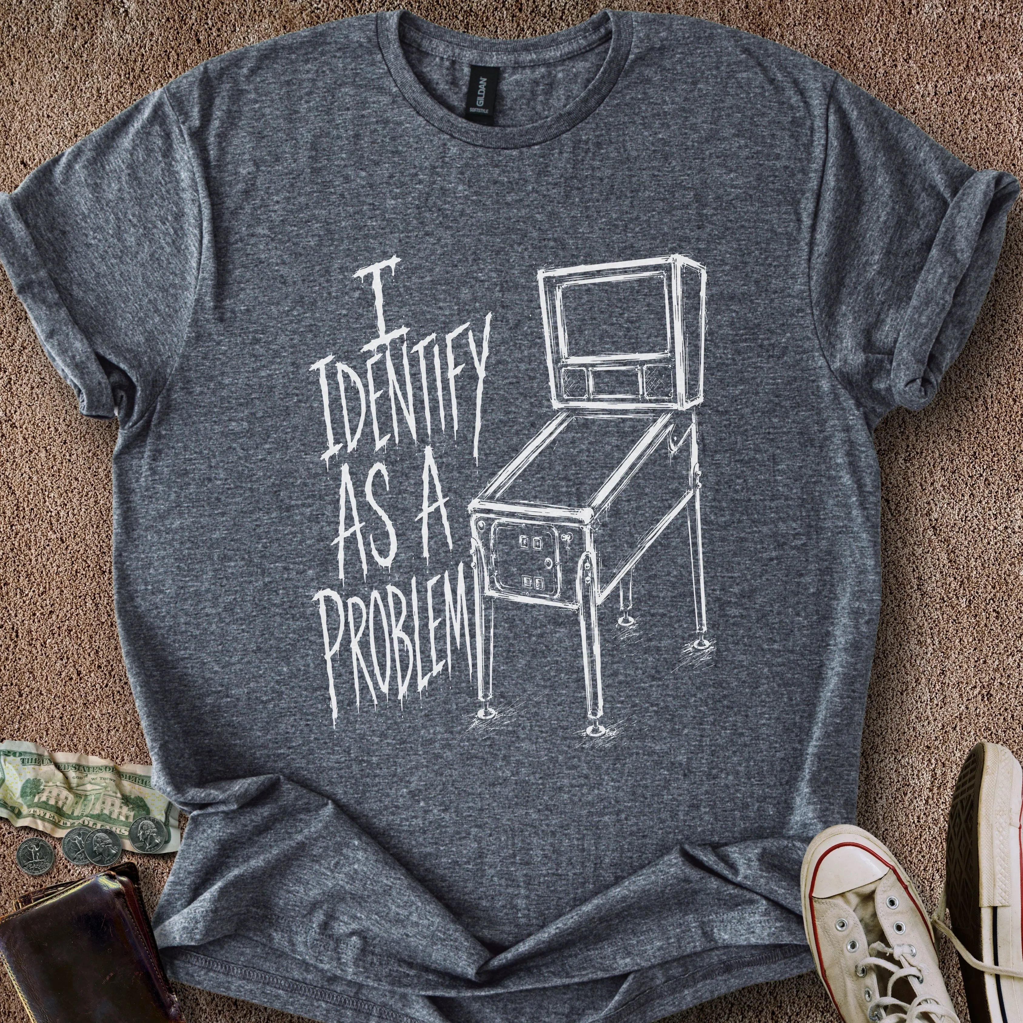 Printify T-Shirt Dark Heather / S I Identify As A Problem T-Shirt