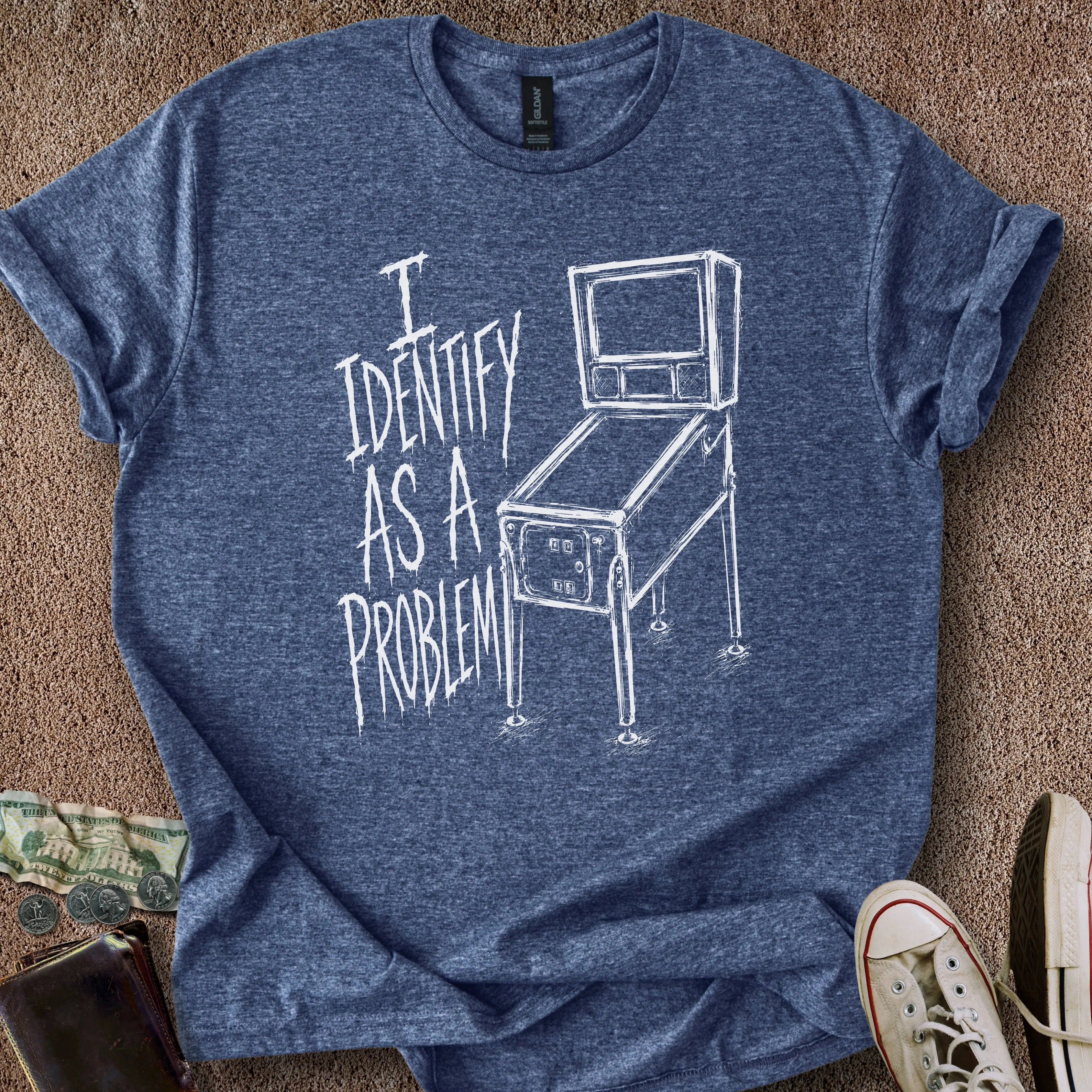 Printify T-Shirt Heather Navy / S I Identify As A Problem T-Shirt