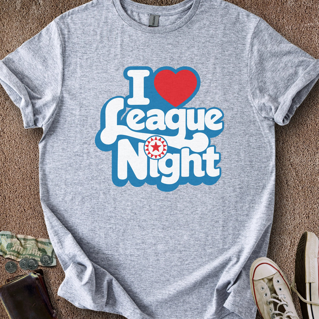 Printify T-Shirt Sport Grey / S I ❤️ League Night T-Shirt