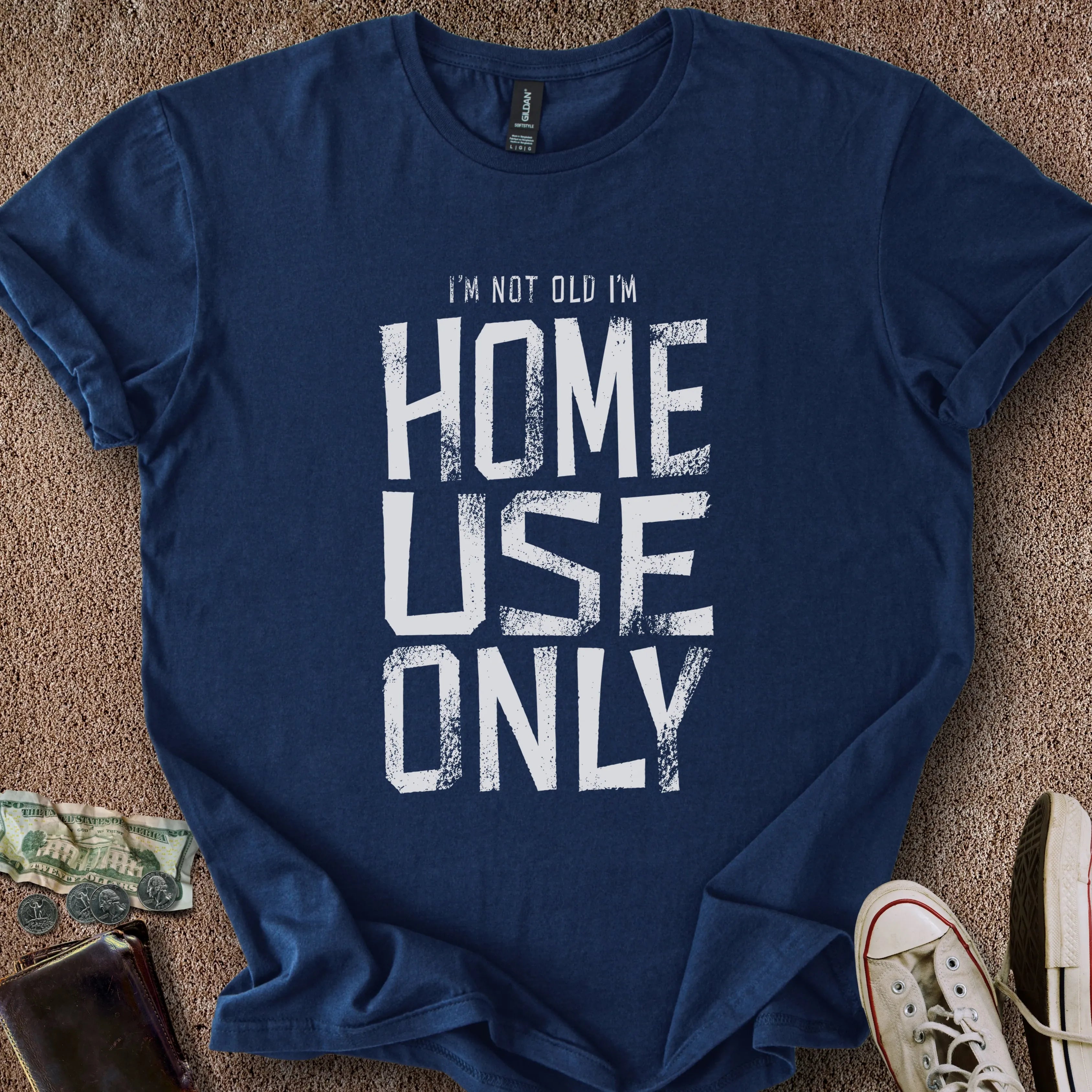 Printify T-Shirt Navy / S I'm Home Use Only T-Shirt