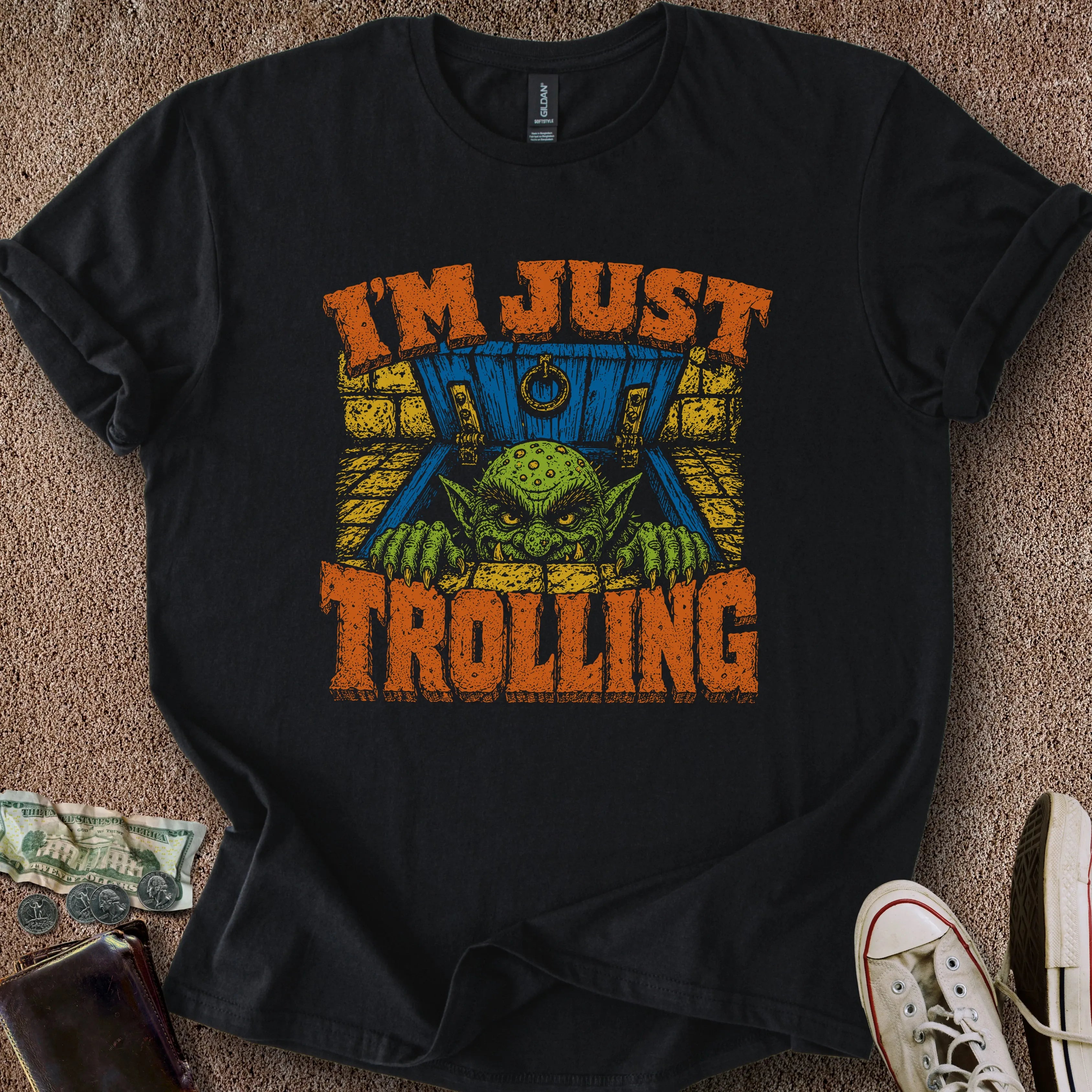Printify T-Shirt Black / S I'm Just Trolling T-Shirt