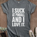 Printify T-Shirt S / Dark Heather I Suck at Pinball Women's T-Shirt