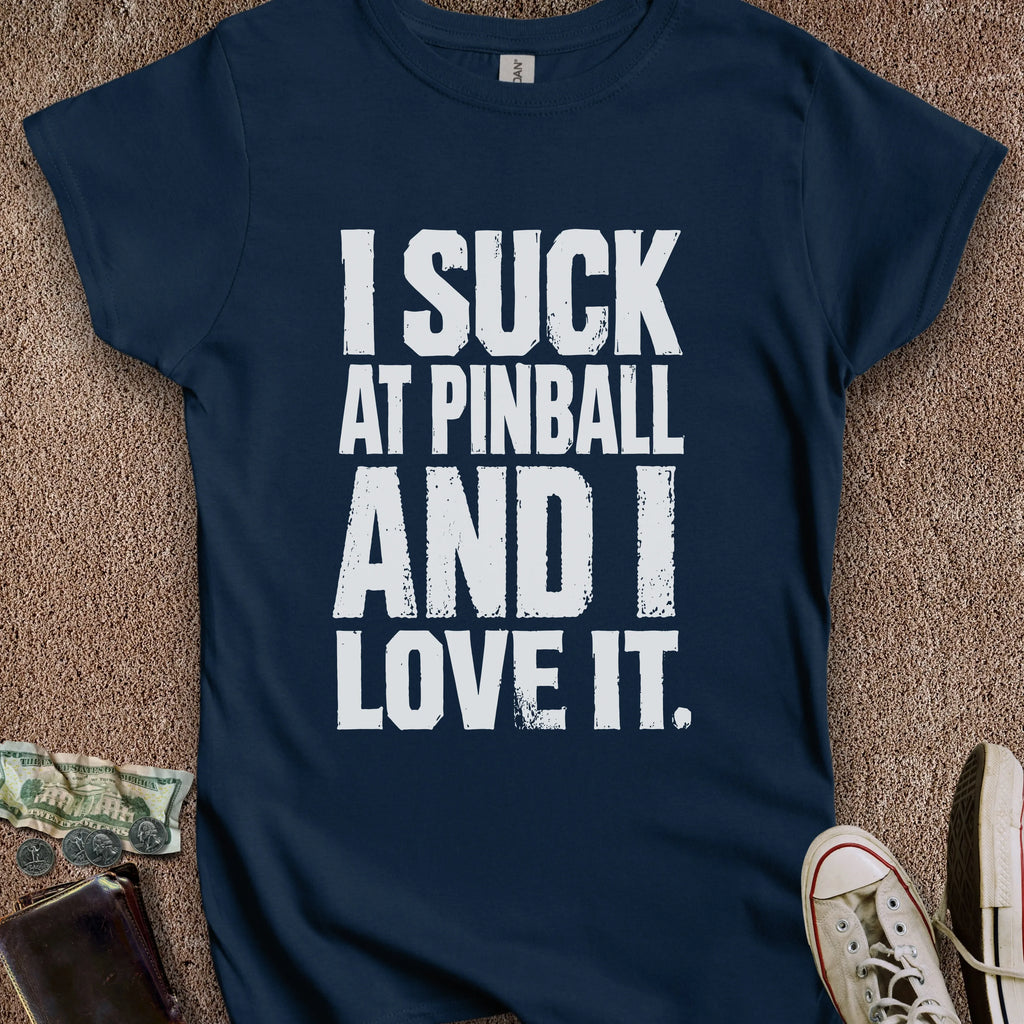 Printify T-Shirt S / Navy I Suck at Pinball Women's T-Shirt