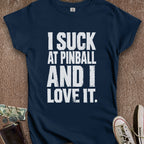 Printify T-Shirt S / Navy I Suck at Pinball Women's T-Shirt