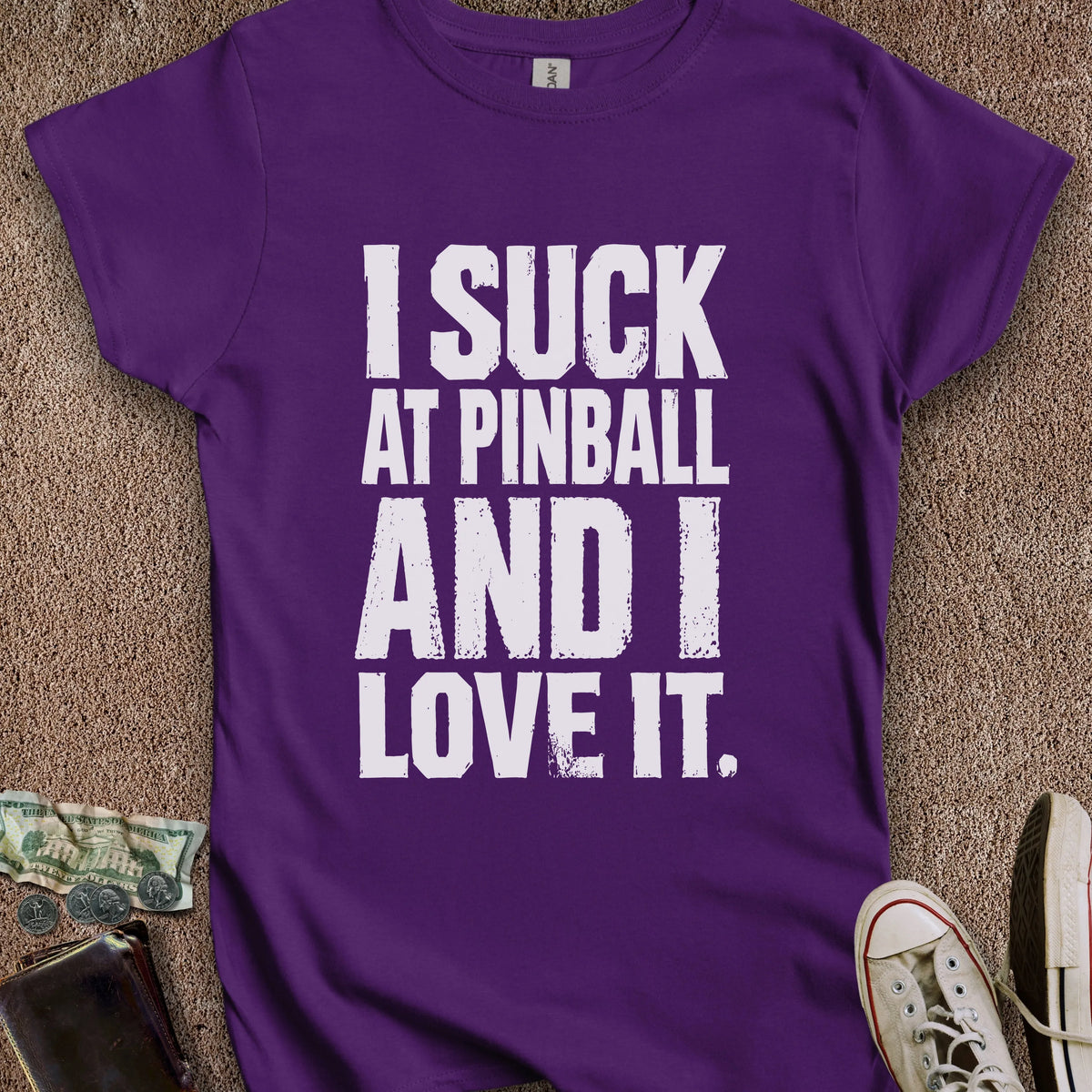 Printify T-Shirt S / Purple I Suck at Pinball Women's T-Shirt