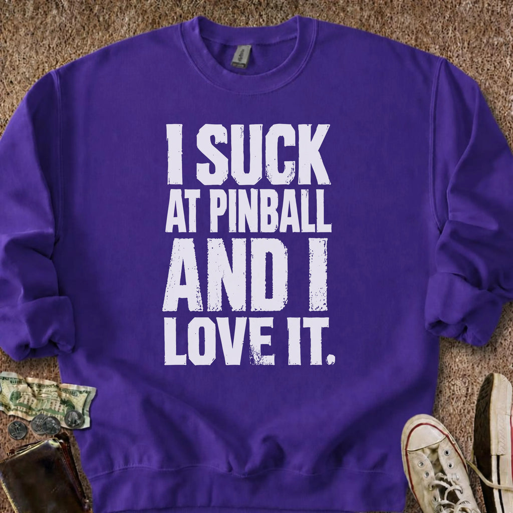 Printify Sweatshirt S / Purple I Suck @Pinball Sweatshirt