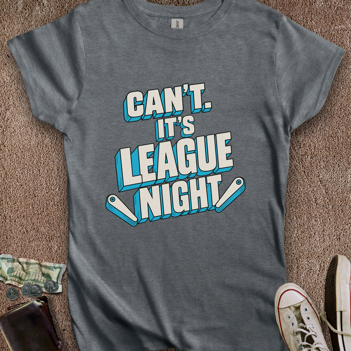 Printify T-Shirt S / Dark Heather It's League Night Women's T-Shirt