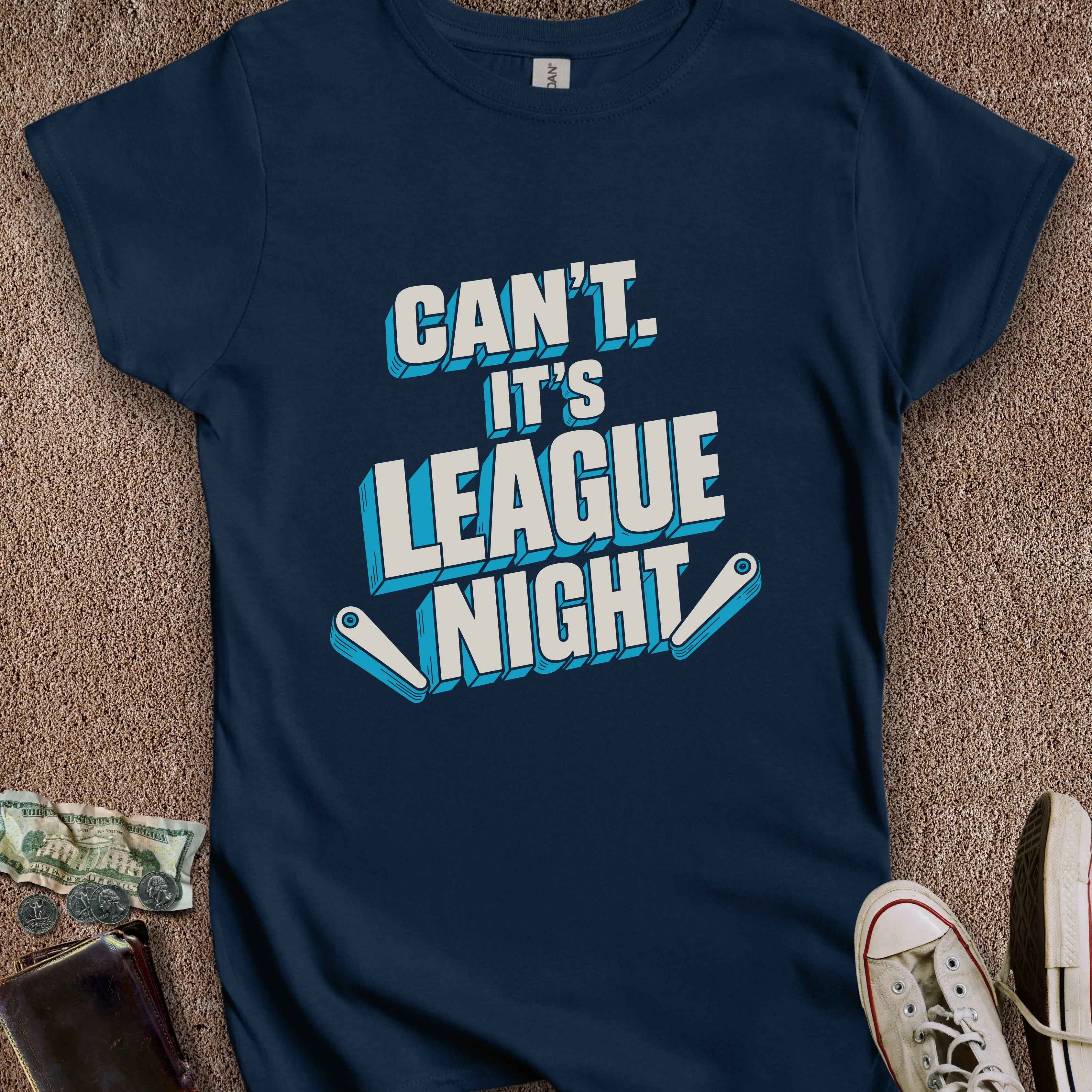 Printify T-Shirt S / Navy It's League Night Women's T-Shirt