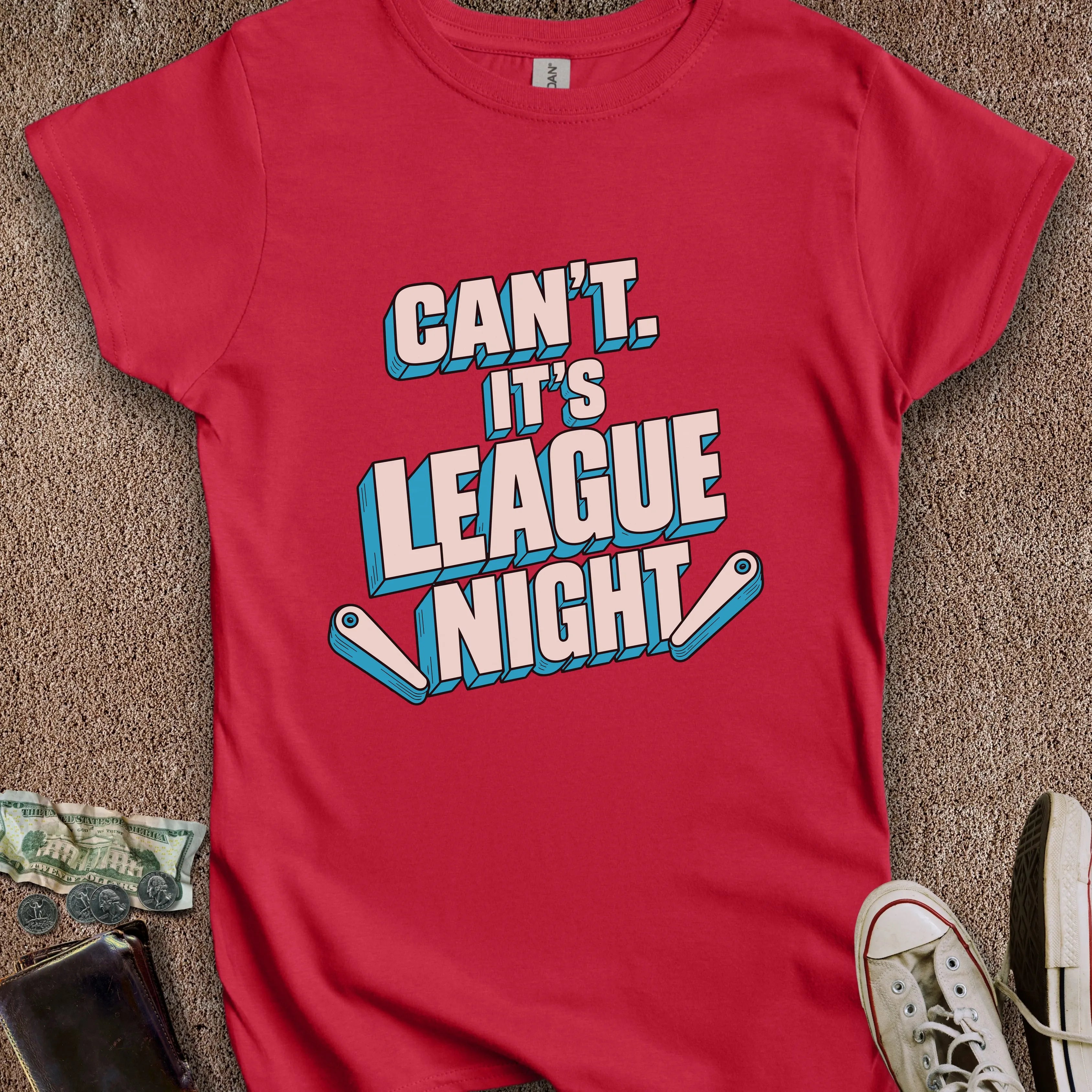 Printify T-Shirt S / Red It's League Night Women's T-Shirt