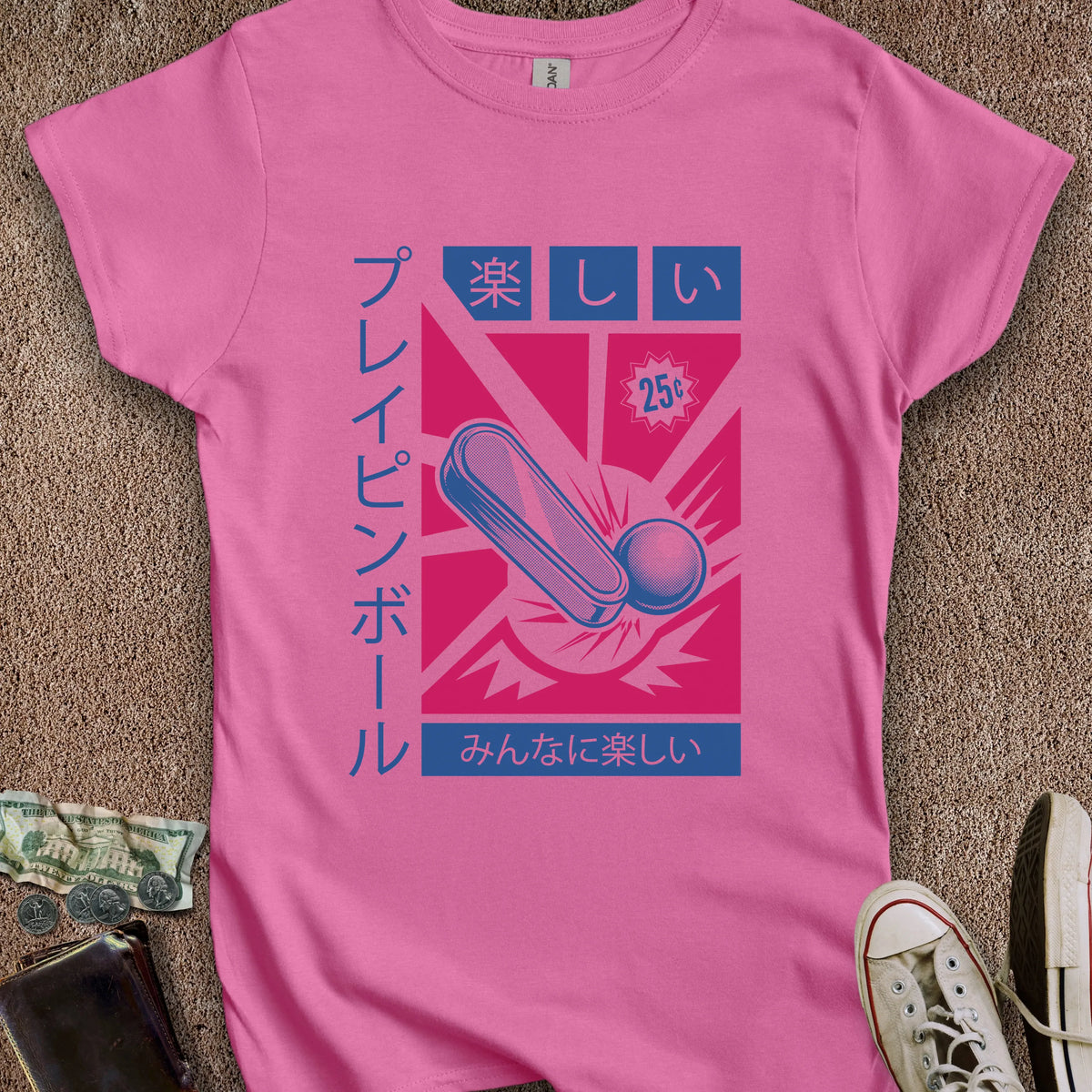 Printify T-Shirt S / Azalea Japanese Pinball Women's T-Shirt