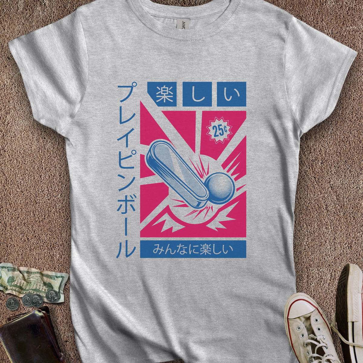 Printify T-Shirt S / Sport Grey Japanese Pinball Women's T-Shirt