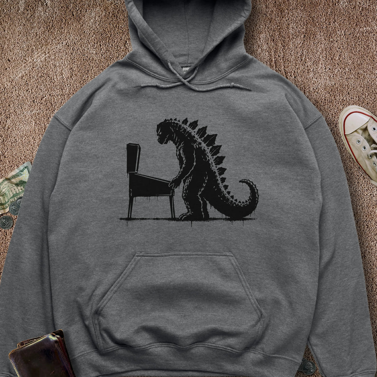 Printify Hoodie Dark Heather / S Kaiju Pinball Hoodie