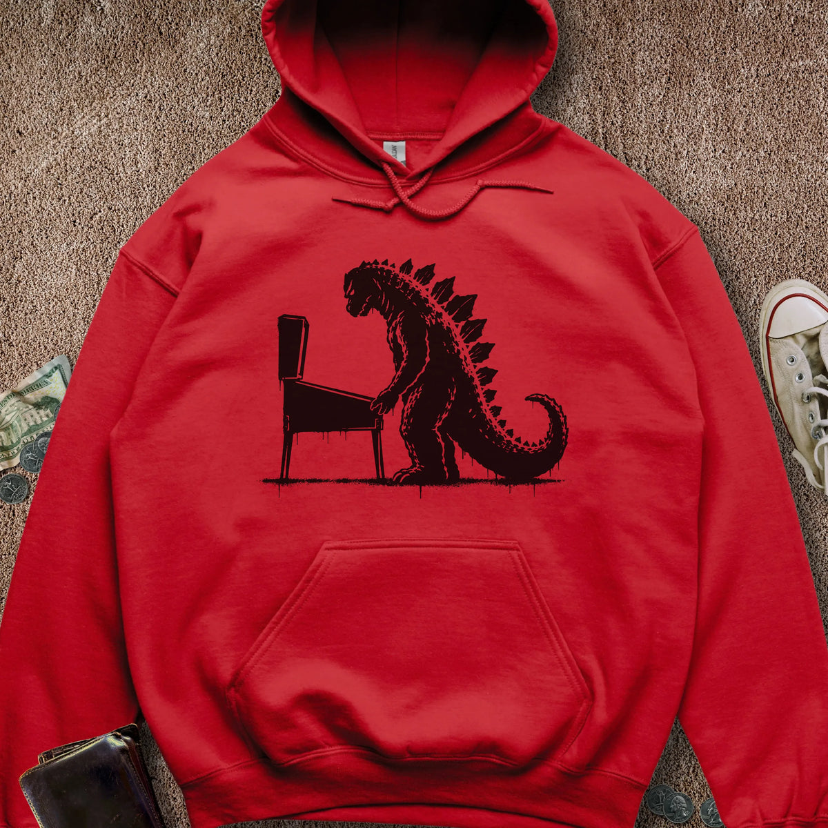 Printify Hoodie Red / S Kaiju Pinball Hoodie