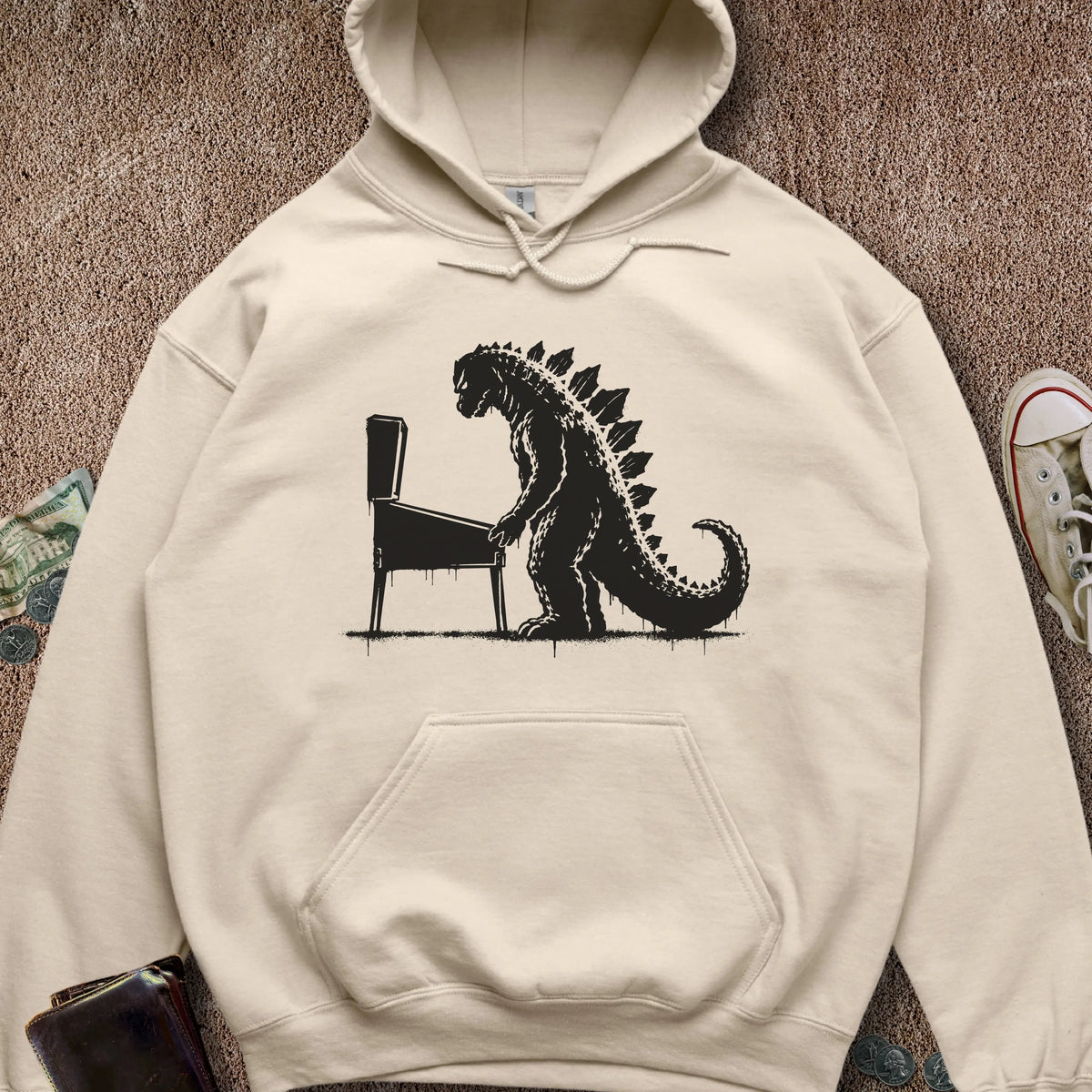 Printify Hoodie Sand / S Kaiju Pinball Hoodie