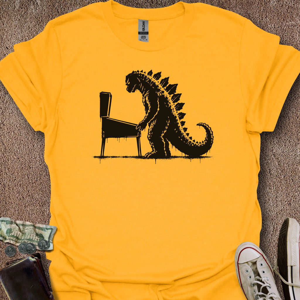 Printify T-Shirt Gold / S Kaiju Pinball T-Shirt