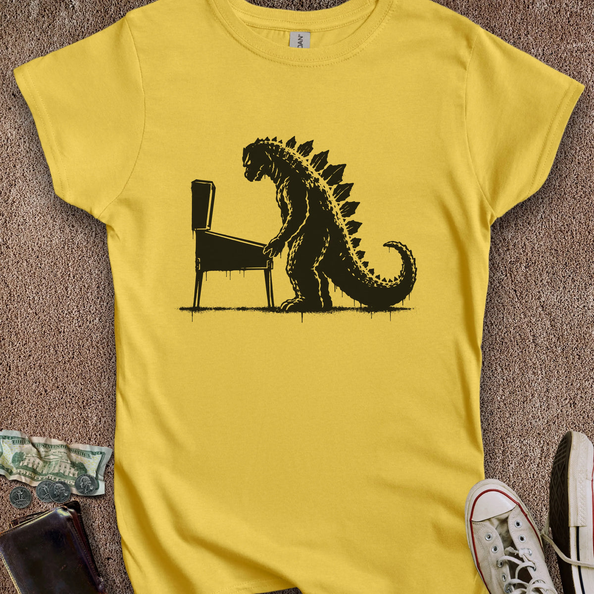 Printify T-Shirt Kaiju Playing Pinball Women's T-Shirt