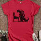 Printify T-Shirt S / Red Kaiju Playing Pinball Women's T-Shirt