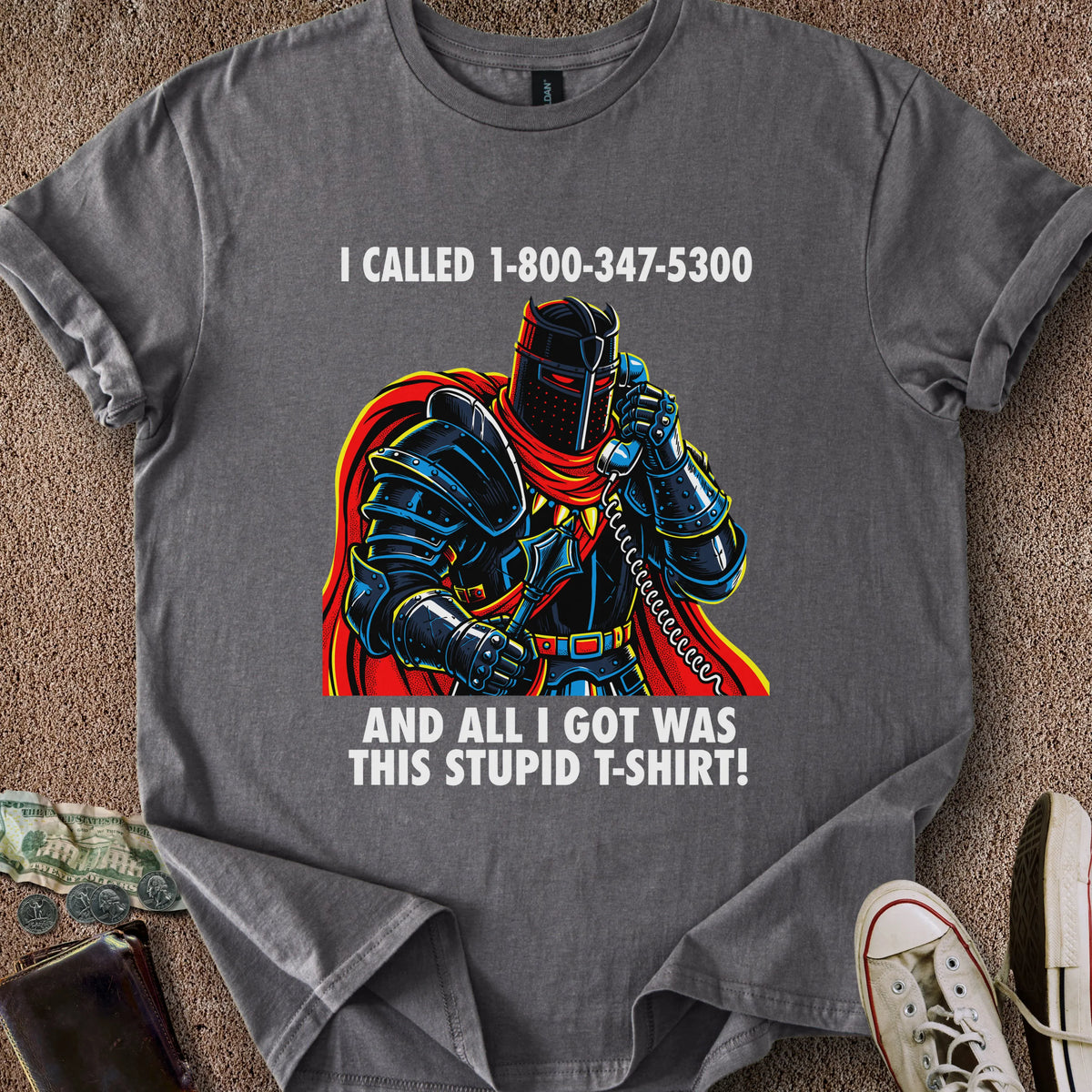 Printify T-Shirt S / Charcoal Knight Caller T-Shirt