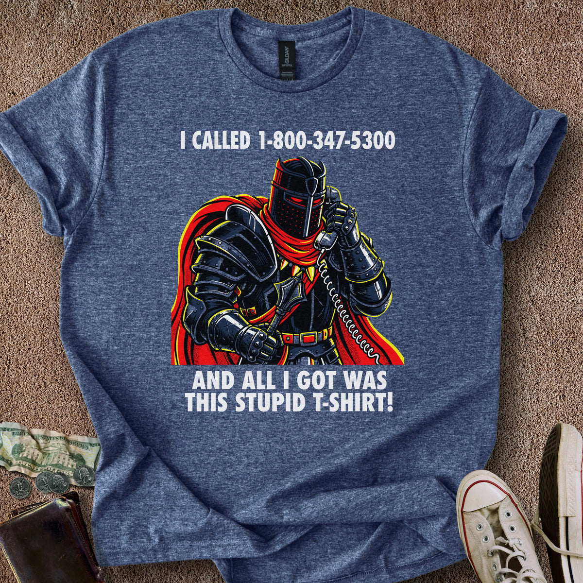 Printify T-Shirt S / Heather Navy Knight Caller T-Shirt
