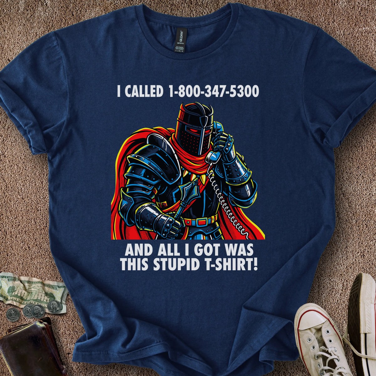 Printify T-Shirt S / Navy Knight Caller T-Shirt