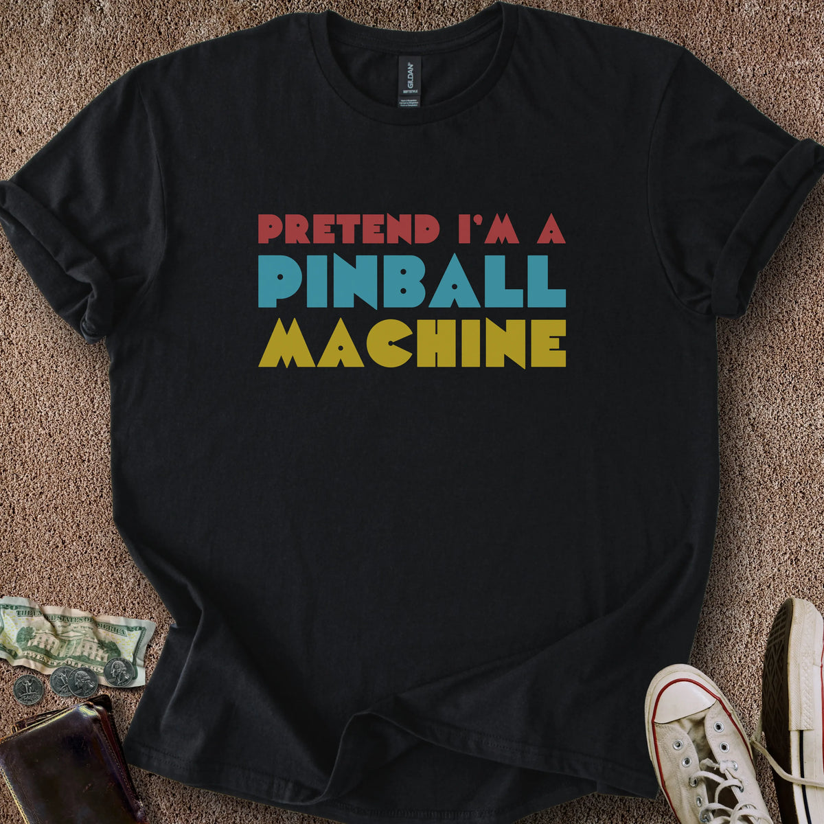 Printify T-Shirt Black / S Lazy Pinball Costume T-Shirt