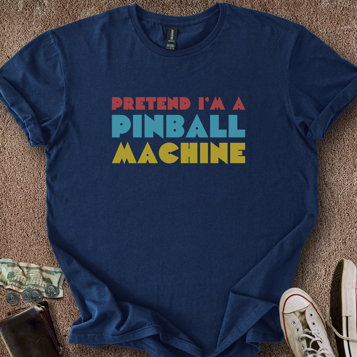 Printify T-Shirt Navy / S Lazy Pinball Costume T-Shirt