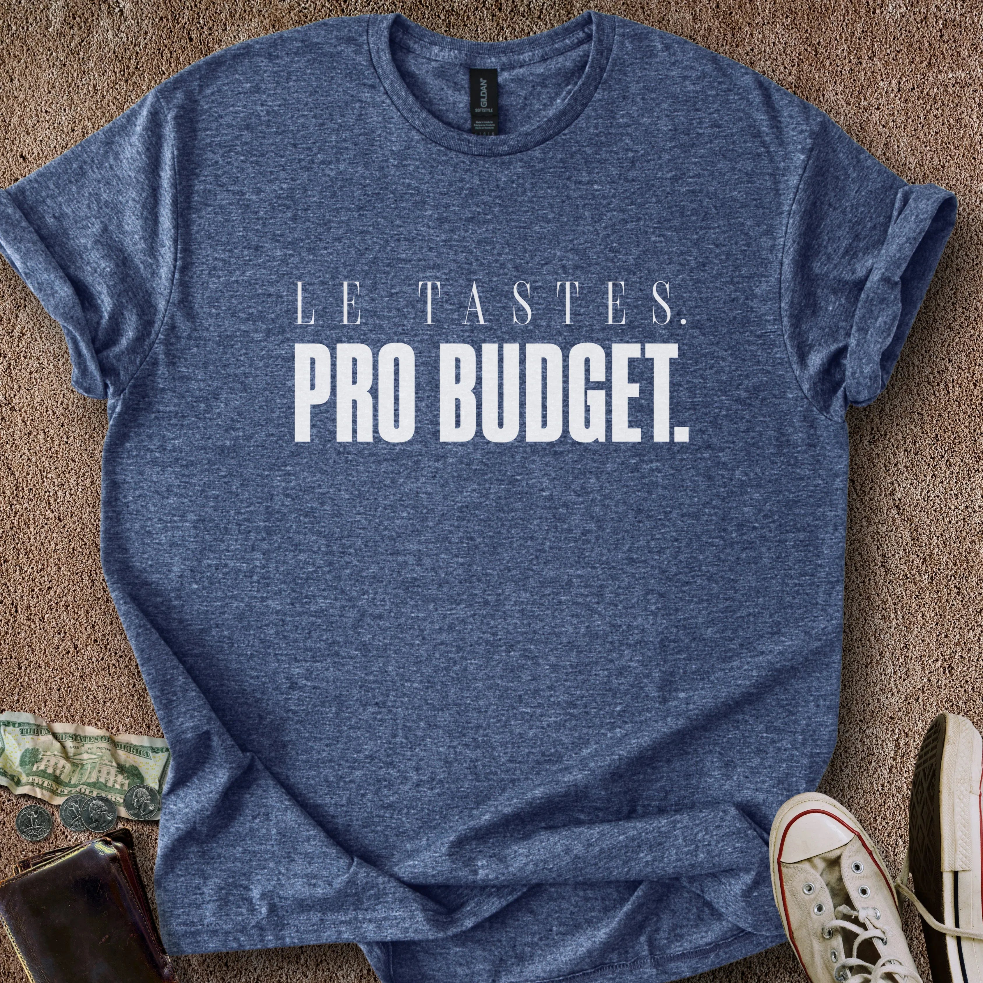 Printify T-Shirt Heather Navy / S LE Tastes & Pro Budget T-Shirt