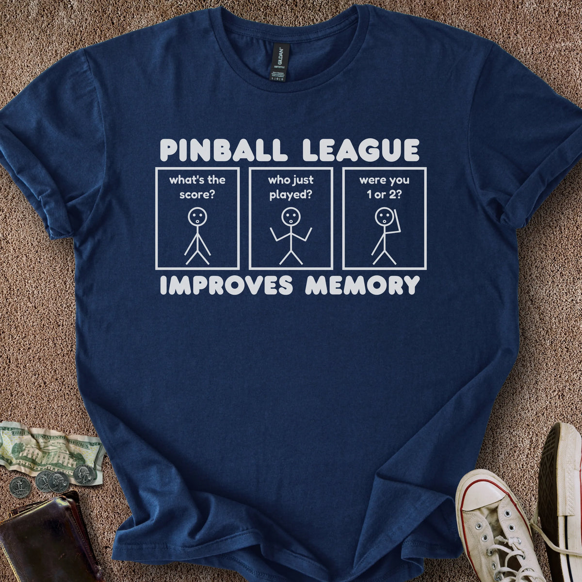 Printify T-Shirt Navy / S League Memory T-Shirt