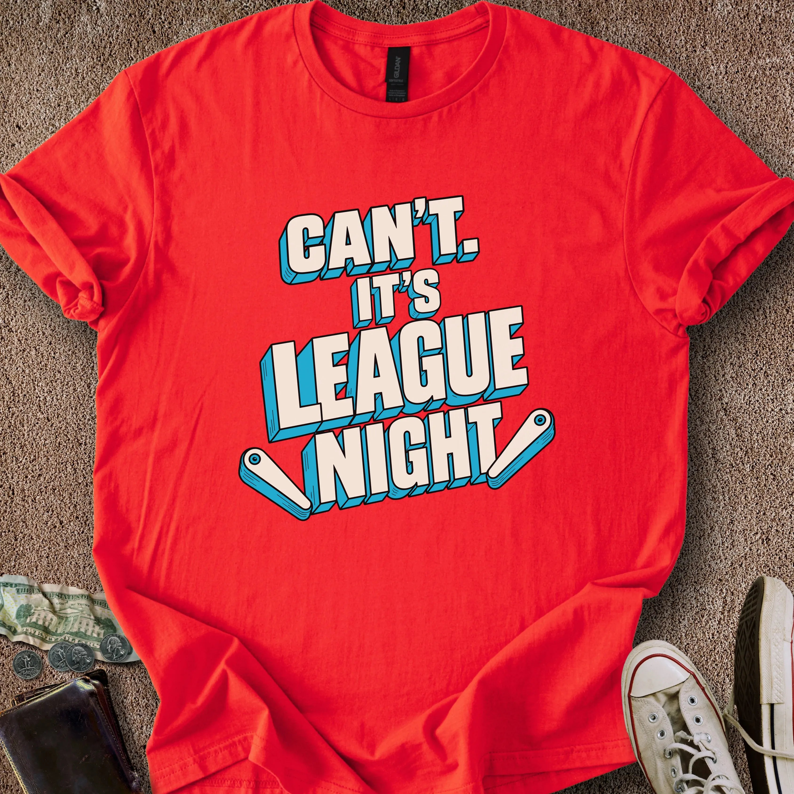 Printify T-Shirt Red / S League Night T-Shirt