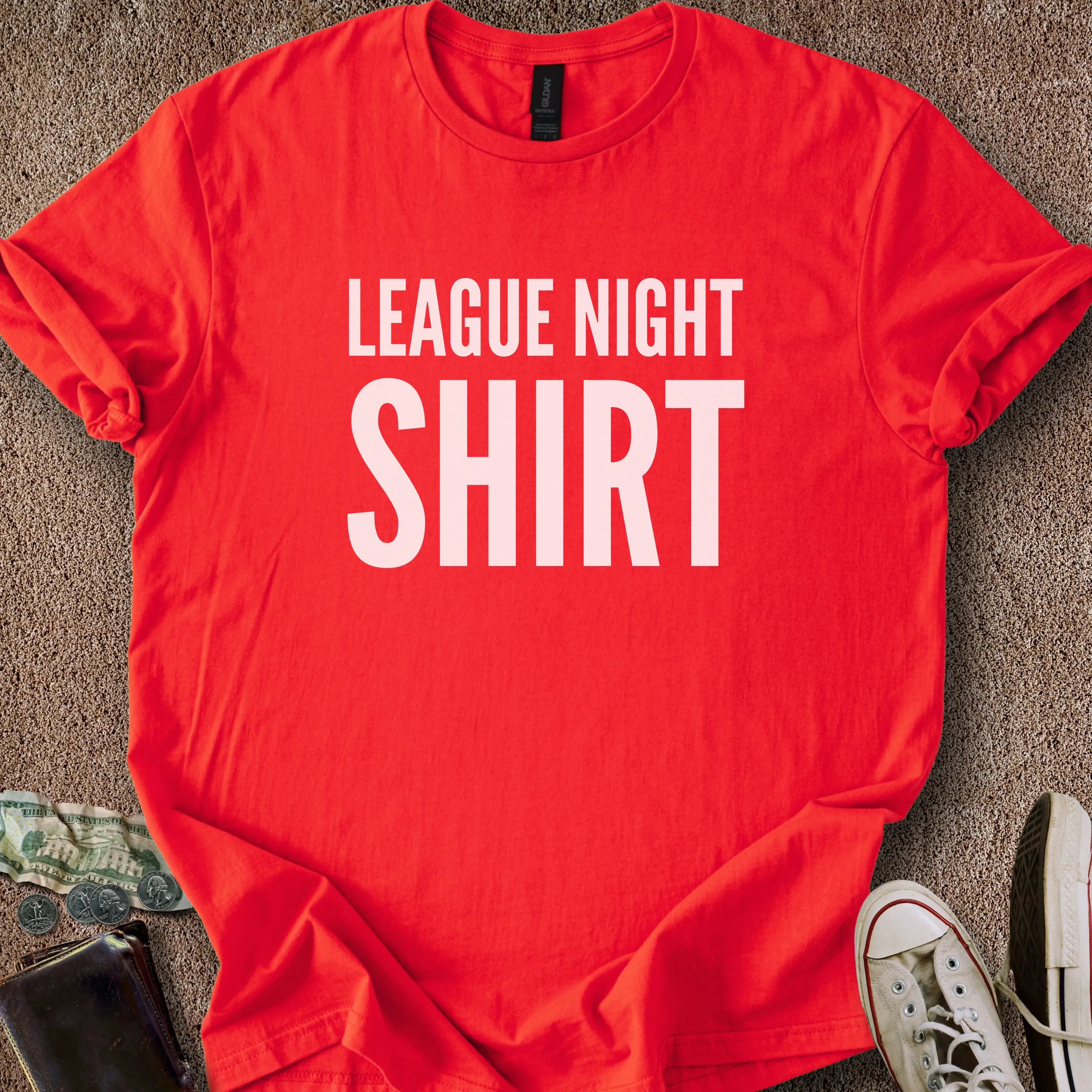 Printify T-Shirt Red / S League Night T-Shirt