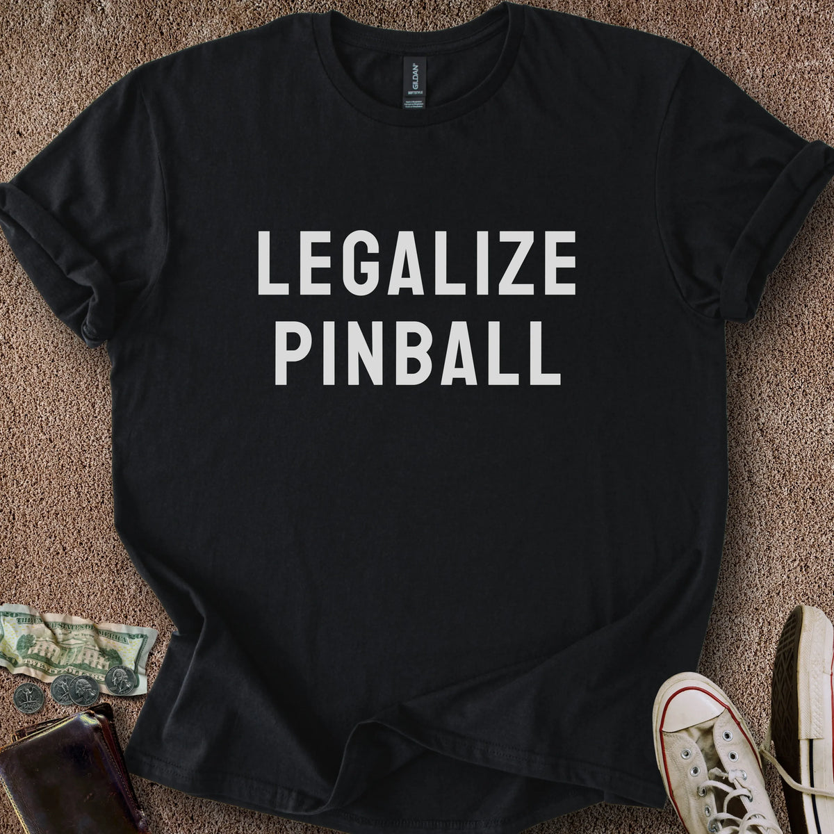 Printify T-Shirt Black / S Legalize Pinball T-Shirt