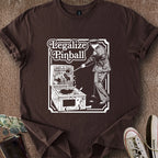 Printify T-Shirt Dark Chocolate / S Legalize Pinball T-Shirt