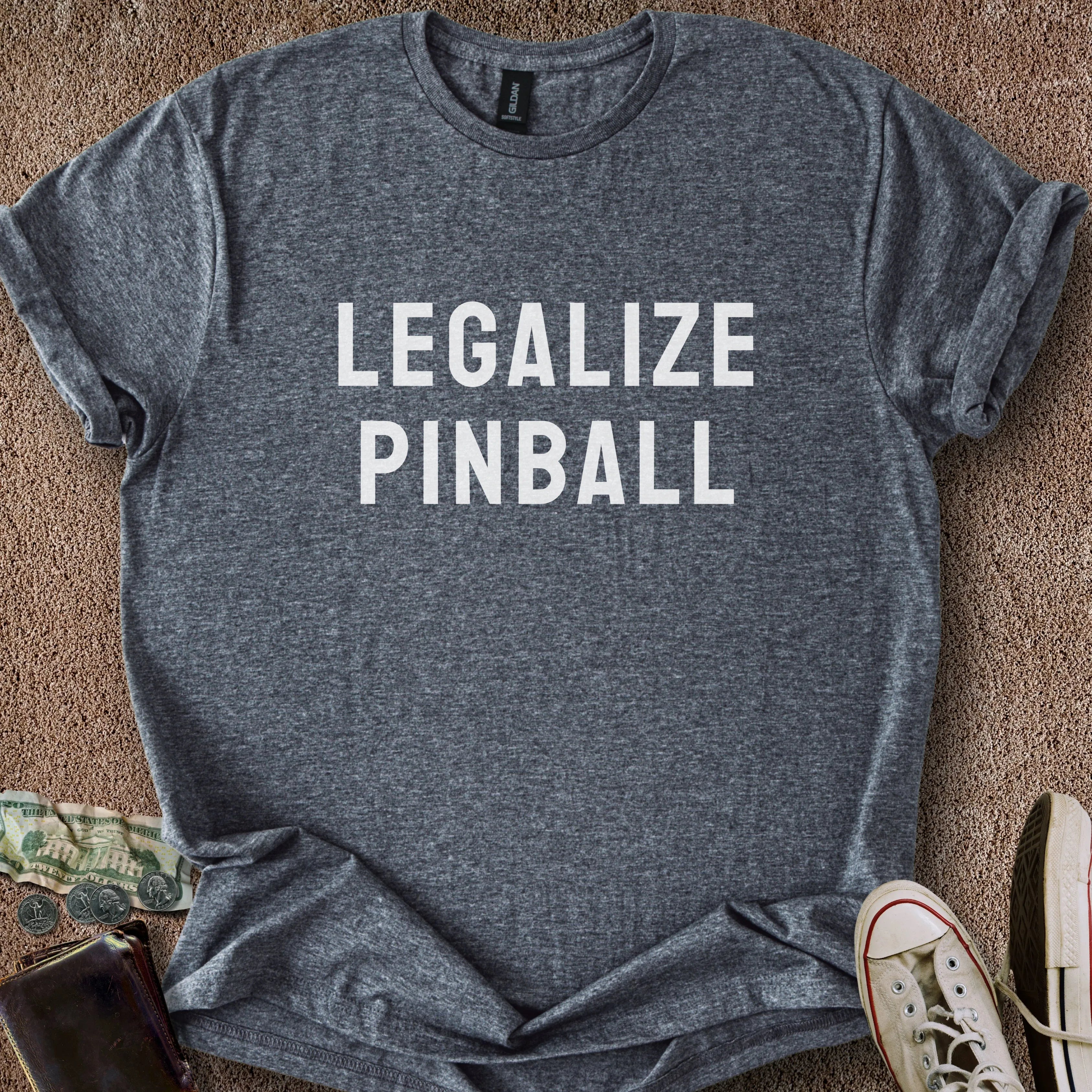 Printify T-Shirt Dark Heather / S Legalize Pinball T-Shirt