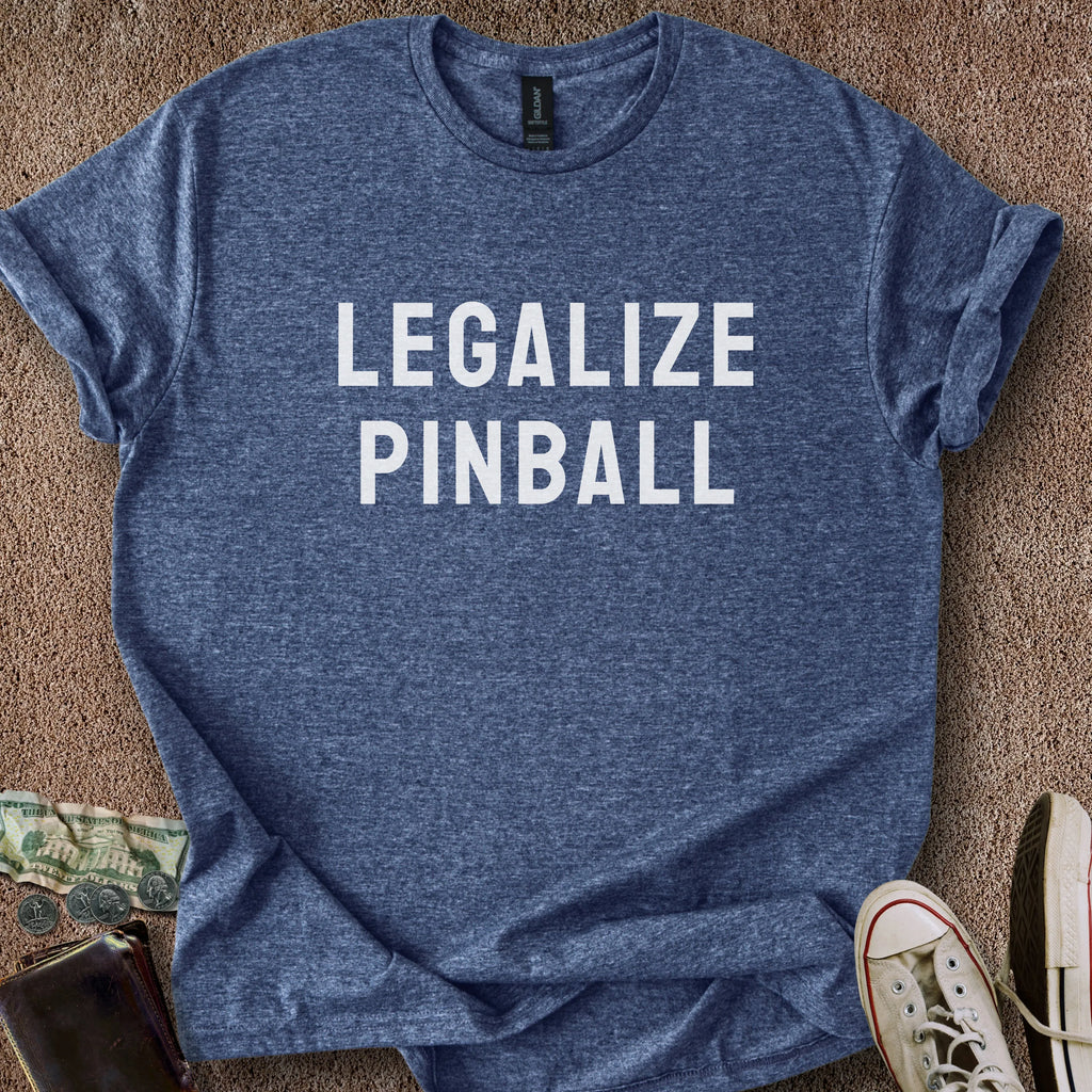 Printify T-Shirt Heather Navy / S Legalize Pinball T-Shirt