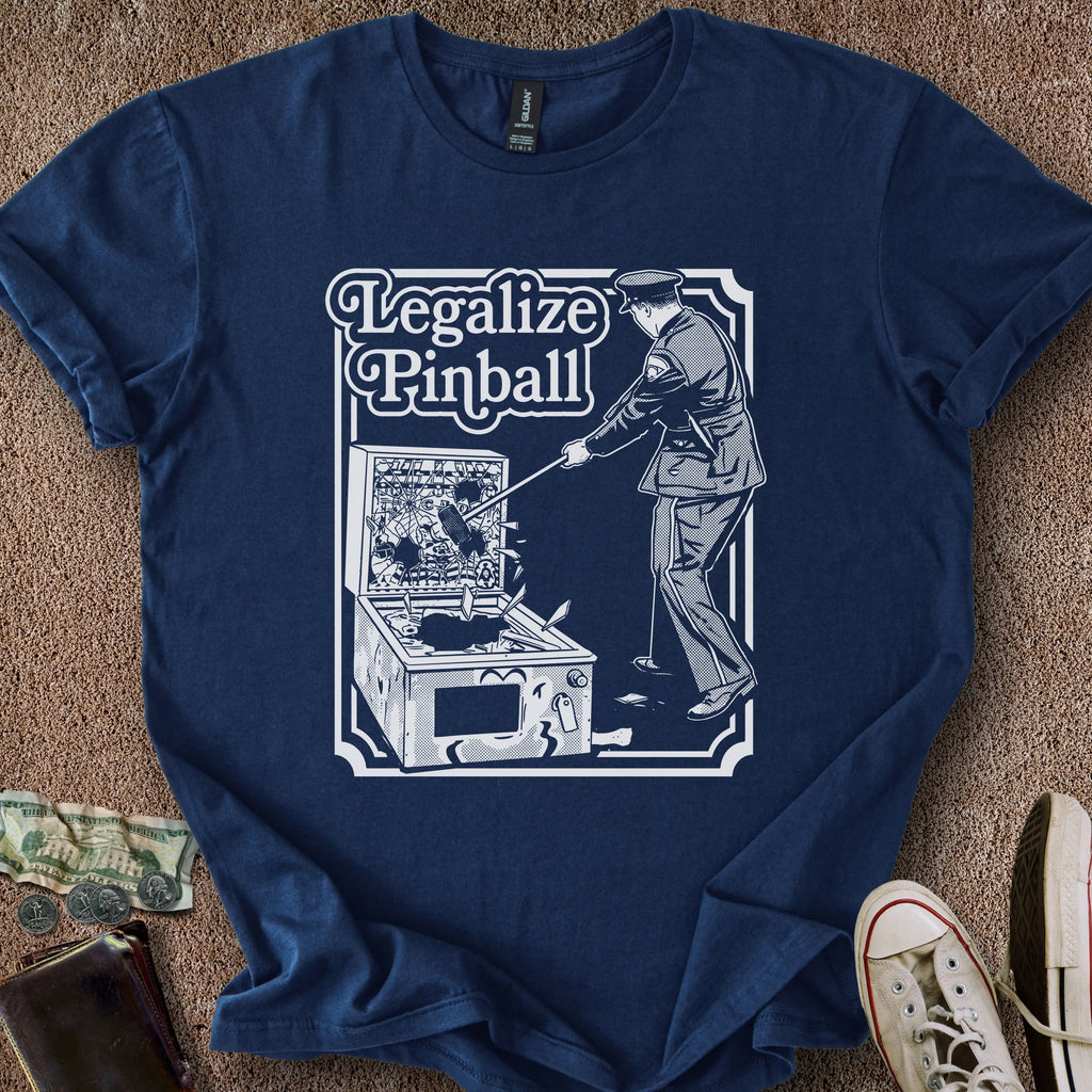 Printify T-Shirt Navy / S Legalize Pinball T-Shirt