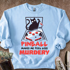 Printify Sweatshirt S / Light Blue Less Murdery Sweatshirt