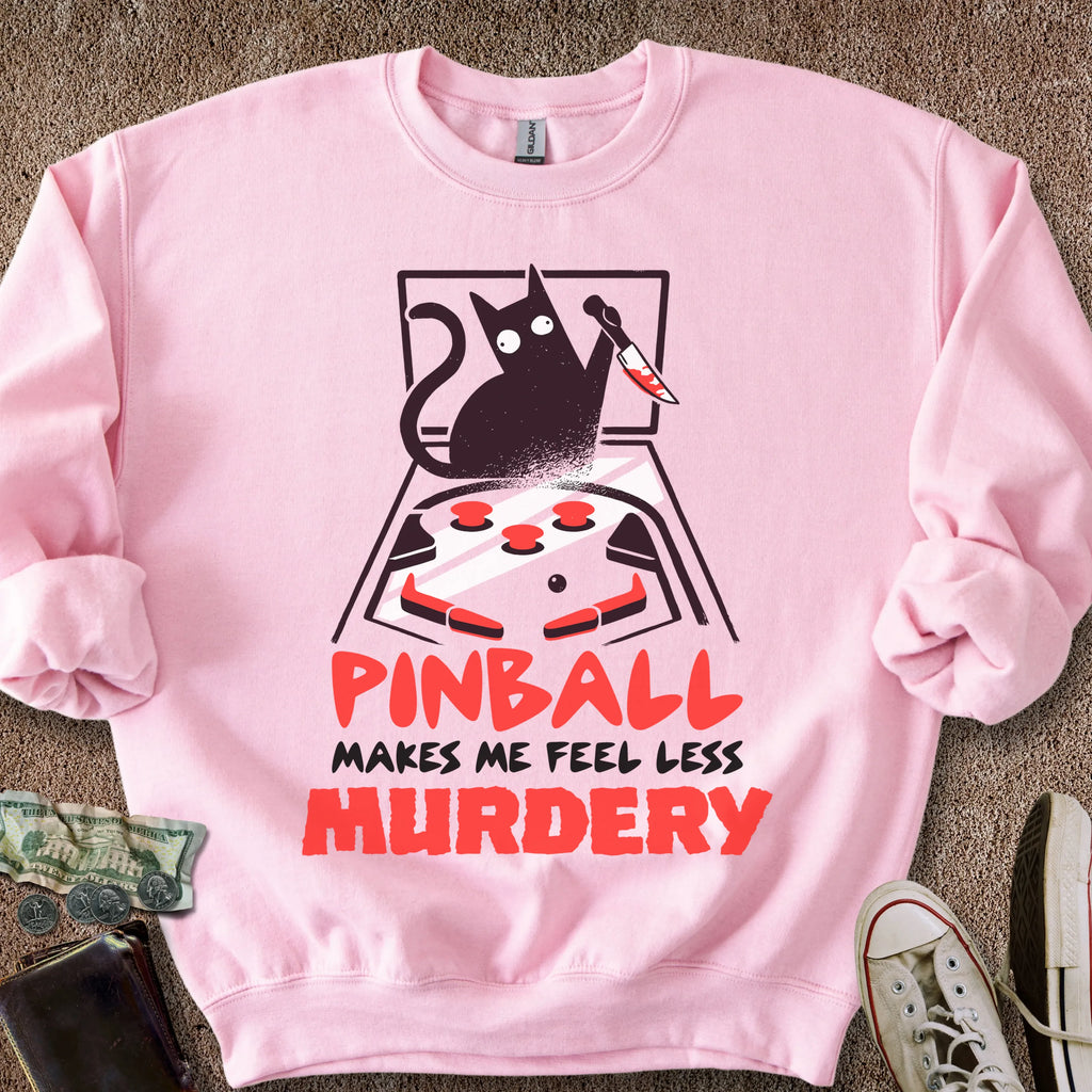 Printify Sweatshirt S / Light Pink Less Murdery Sweatshirt