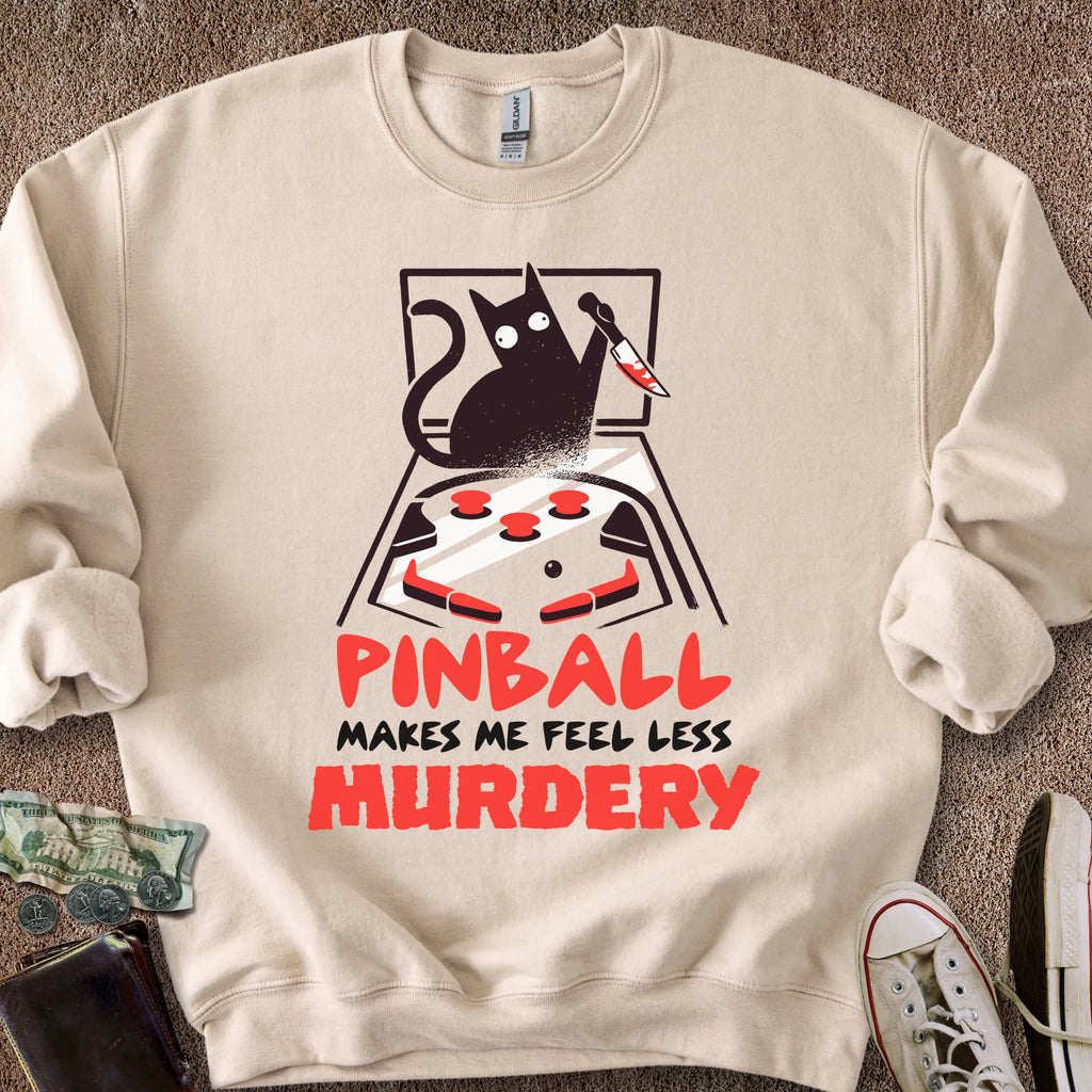 Printify Sweatshirt S / Sand Less Murdery Sweatshirt
