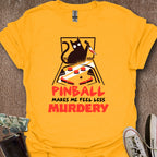 Printify T-Shirt Gold / S Less Murdery T-Shirt