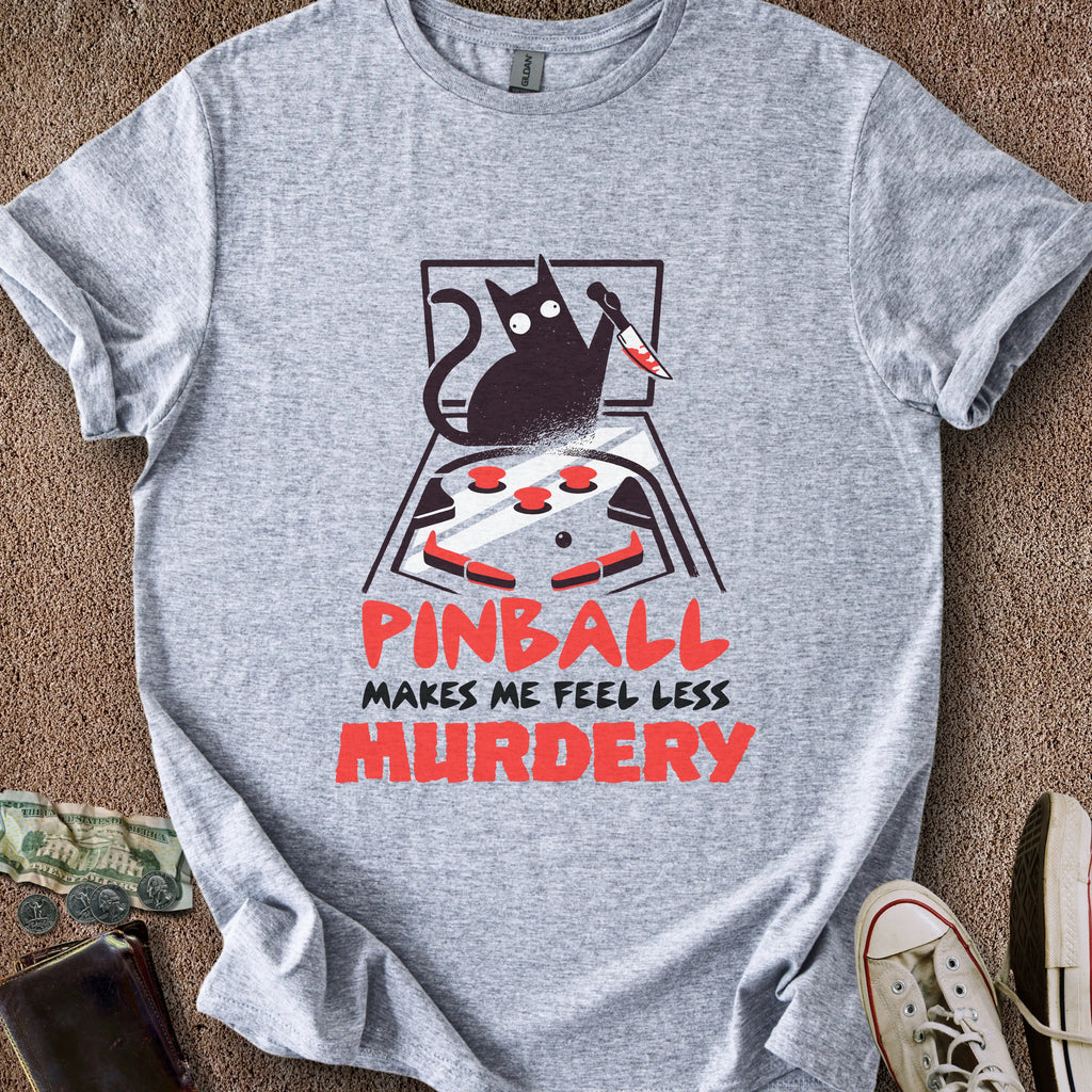 Printify T-Shirt Sport Grey / S Less Murdery T-Shirt